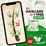 AYUSEA complete hair care kit combo-Contains 6 products ( Amla powder, Hibiscus powder, Bhringraj powder, Henna powder & Neem powder, Mulethi powder).