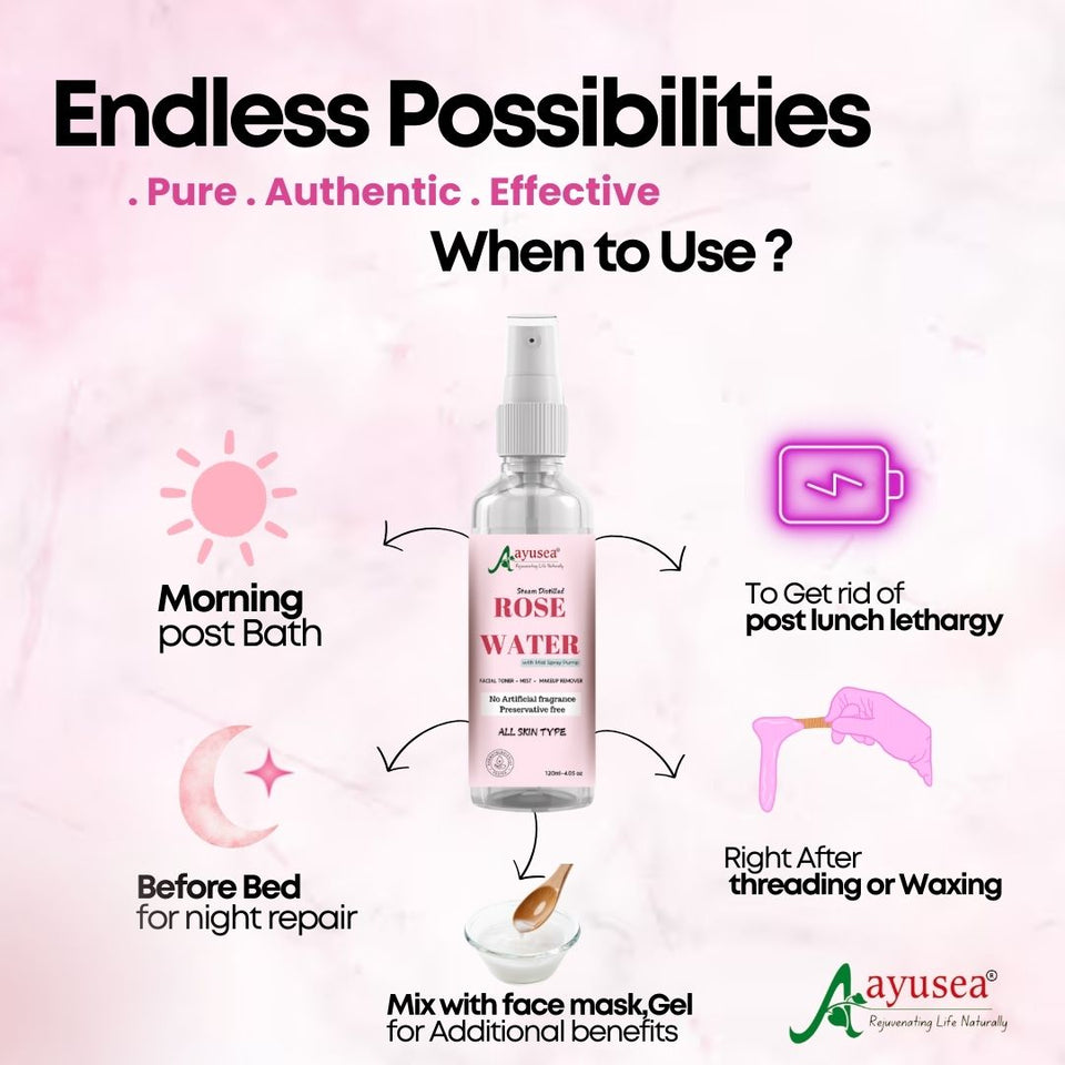 AYUSEA Aloe vera gel(200g) , Multani mitti powder (200g) and Rose water (120ml) combo for oily skin , acne and hyderation