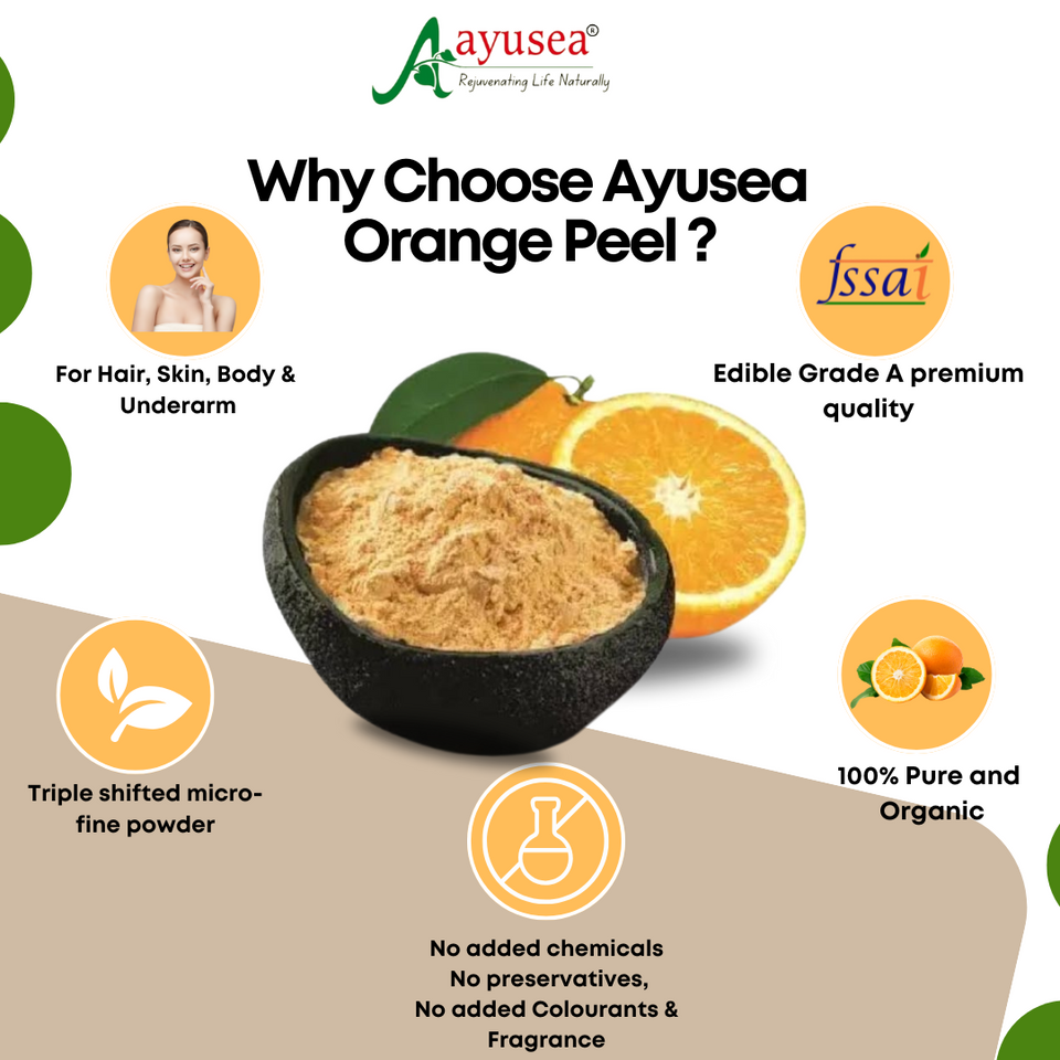AYUSEA Combo - Contains 3 products {Mulethi powder (100g), Orange Peel powder (100g), Multani mitti powder(200g)} | 100% Pure & Organic | make radiant skin & fight acne