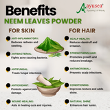 AYUSEA Amla powder (200g) and Neem powder (100g) combo for hair shine , dandruff , strength