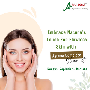 AYUSEA complete skin care kit combo - Contains 6 products ( Orange Peel, Sandalwood, Kasturi Haldi, Multani Mitti, Neem powder, Mulethi powder).